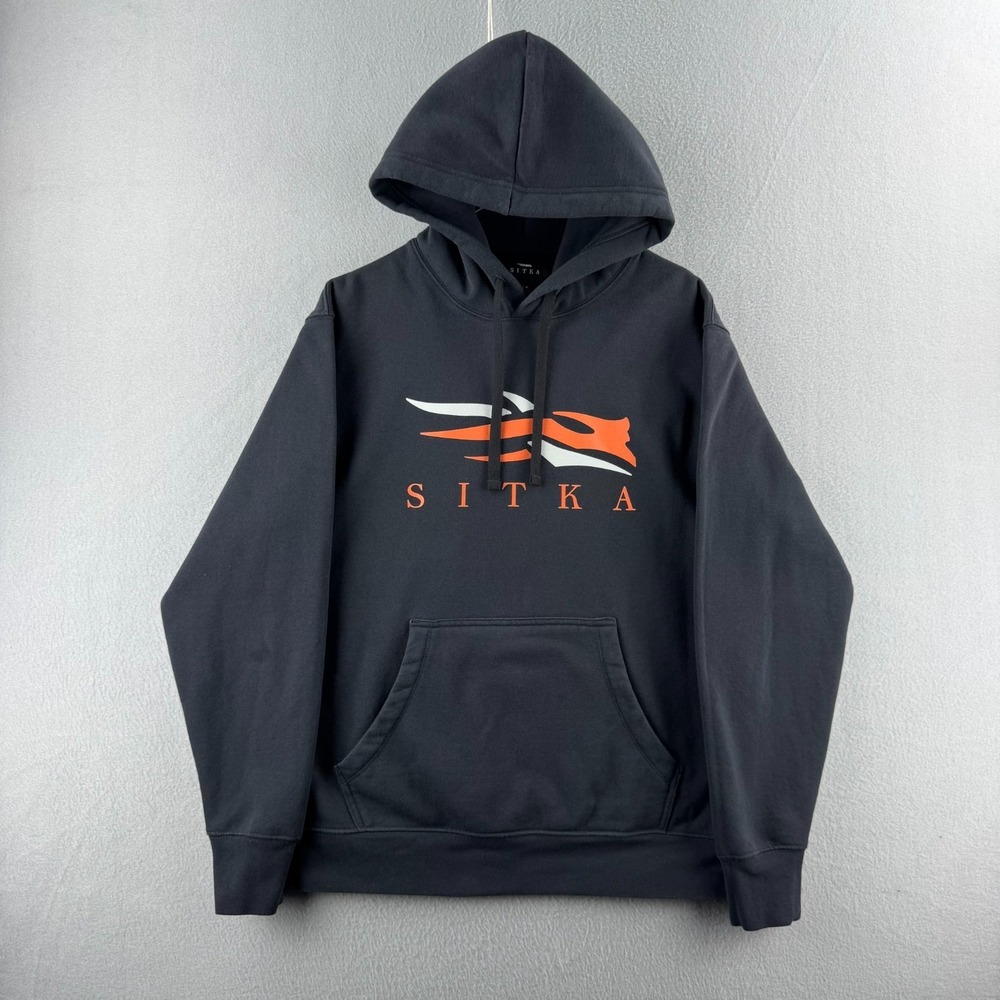 Sitka Gear Hoodie Sweatshirt Mens Medium Black Pullover Soft Comfort Casual Hunt